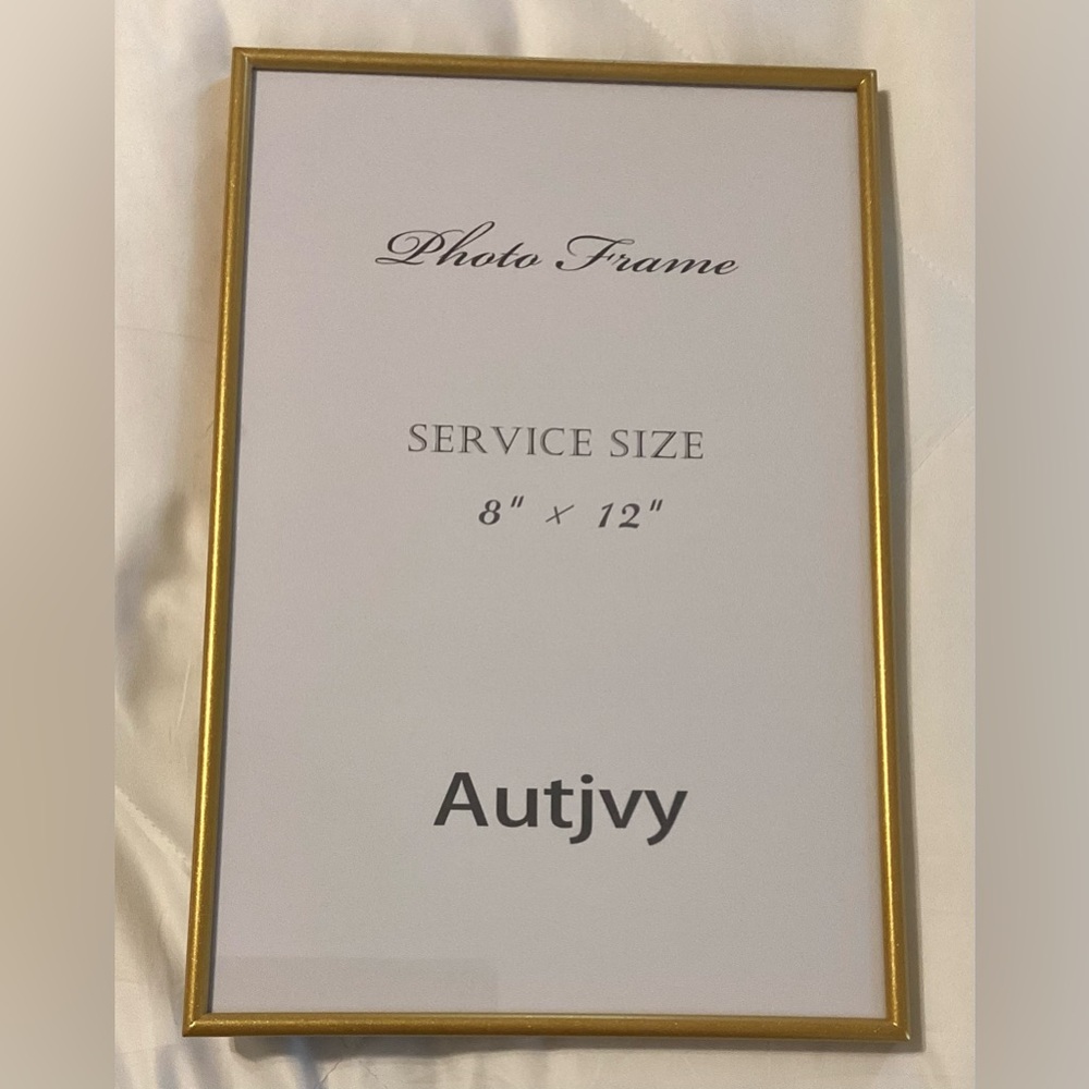 Autjvy Elegant Gold Picture Frame 8” x 12”